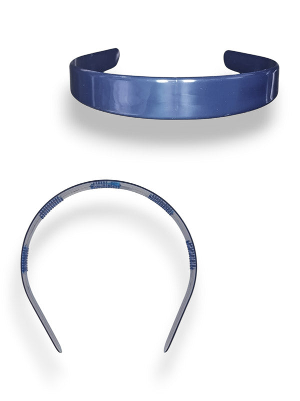 Alice Band - Navy Blue, 25 mm 6-Piece