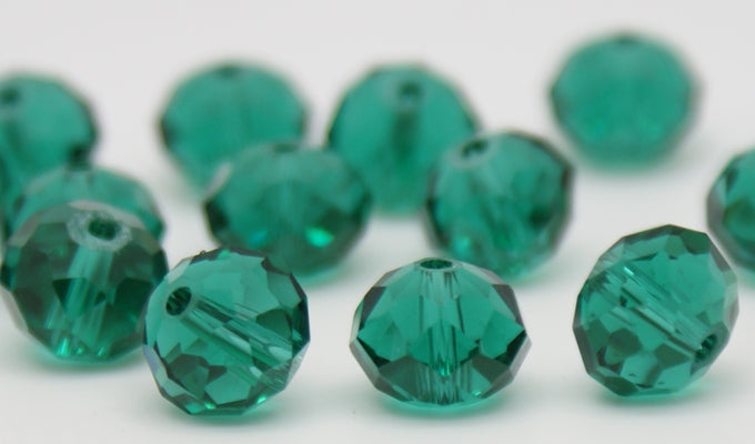 Glass Crystal Rondelle Transparent Faceted 3x4 mm (hole 1.0 mm)