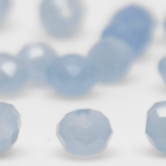 Glass Crystal Rondelle Semi - Transparent Faceted 3x4 mm (hole 1.0 mm)