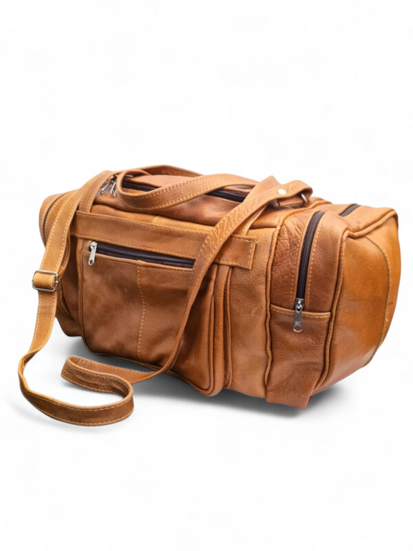 Leather Luggage BAG - Medium - TAN - ±50×32×24 Cm