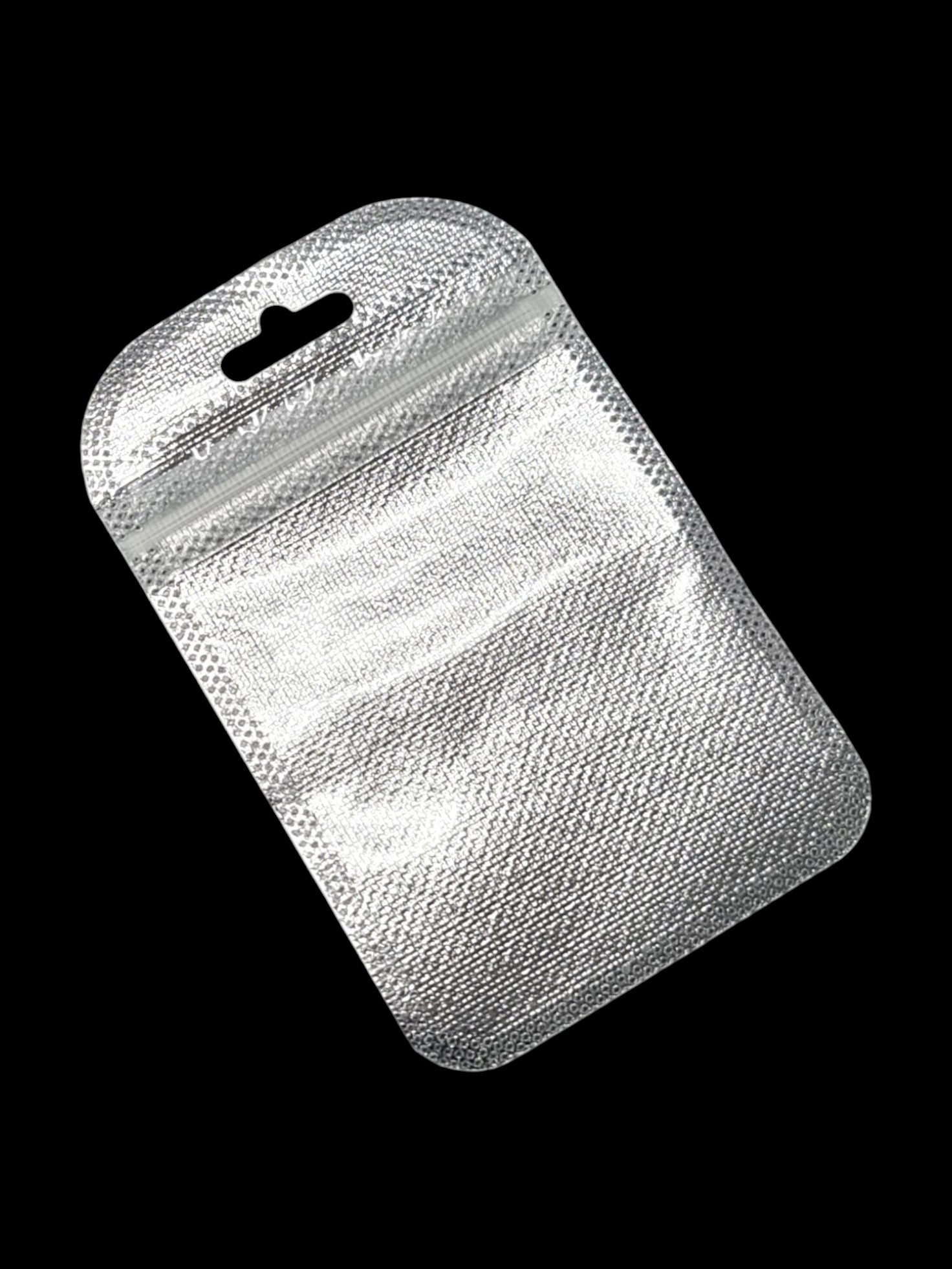 Pet+non - WOVEN - Silver WITH Transparent FRONT - Outside ±7×11 Cm - Inside ±6×8 Cm - Thickness 80 Microns ±50-Piece