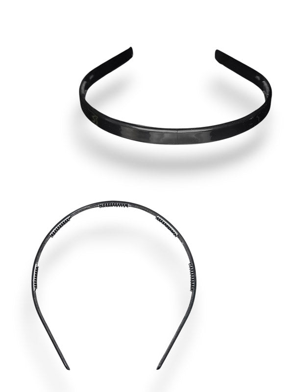 Alice Band - Black, 10 mm 6-Piece