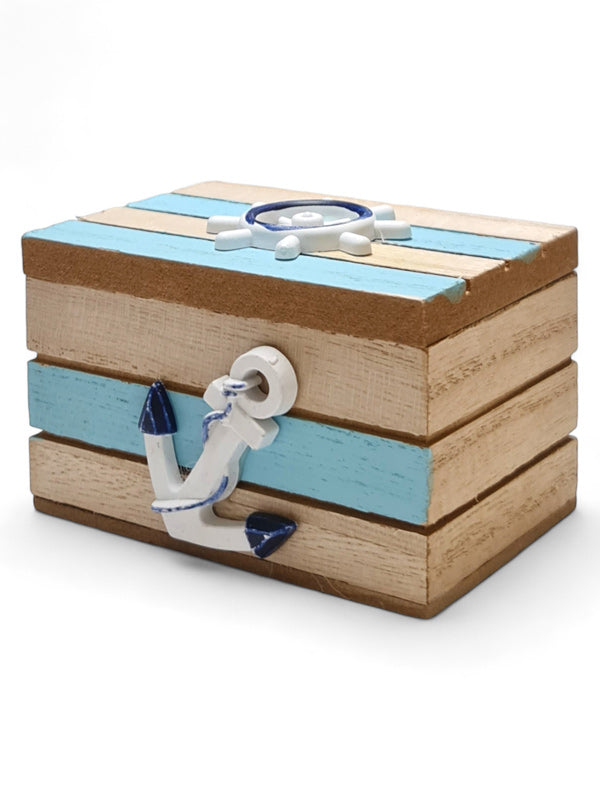 Nautical Treasure Box - Natural ±9×5.6×5.5 cm