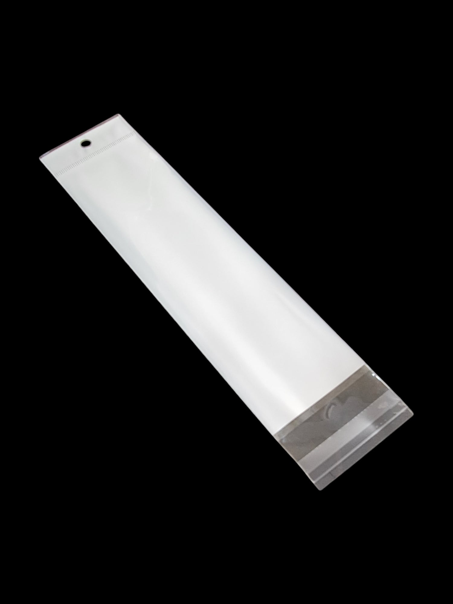 PVC BAG - WHITE ±6×26 Cm - Thickness 50 Microns ±100-Piece