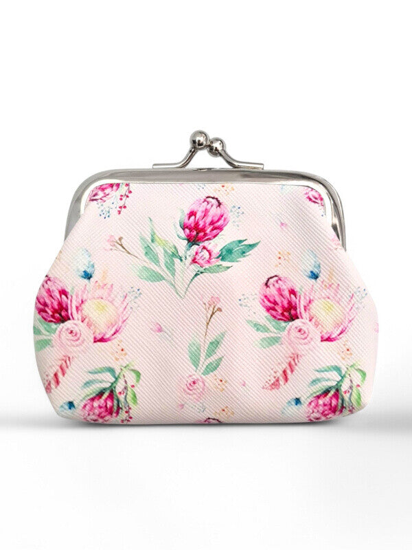 Protea PURSE - LIGHT PINK - ±7.5×9.5×2 Cm