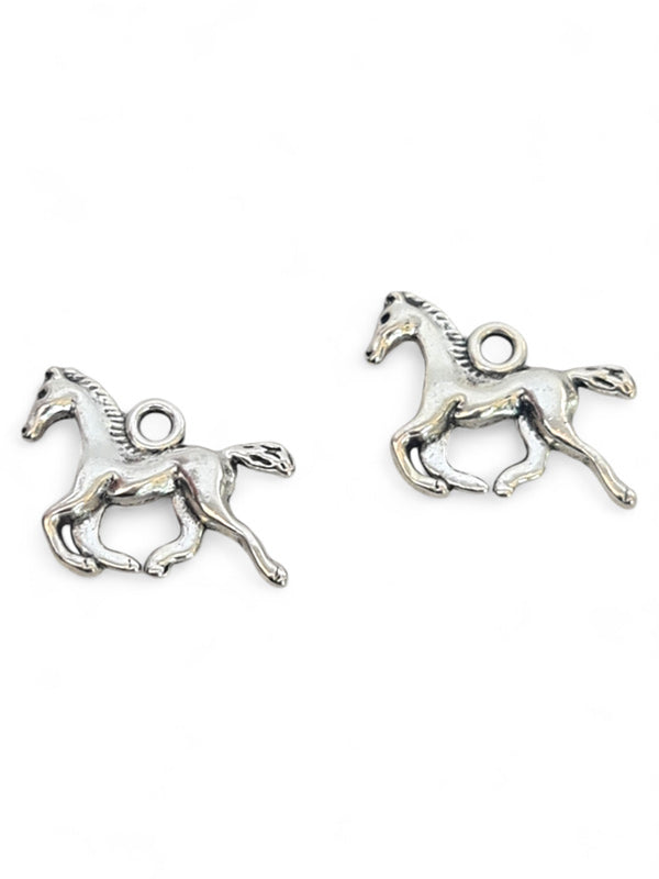 Metal Charm - Horse ±16×20 mm ±40-Piece (image On 2 Sides)