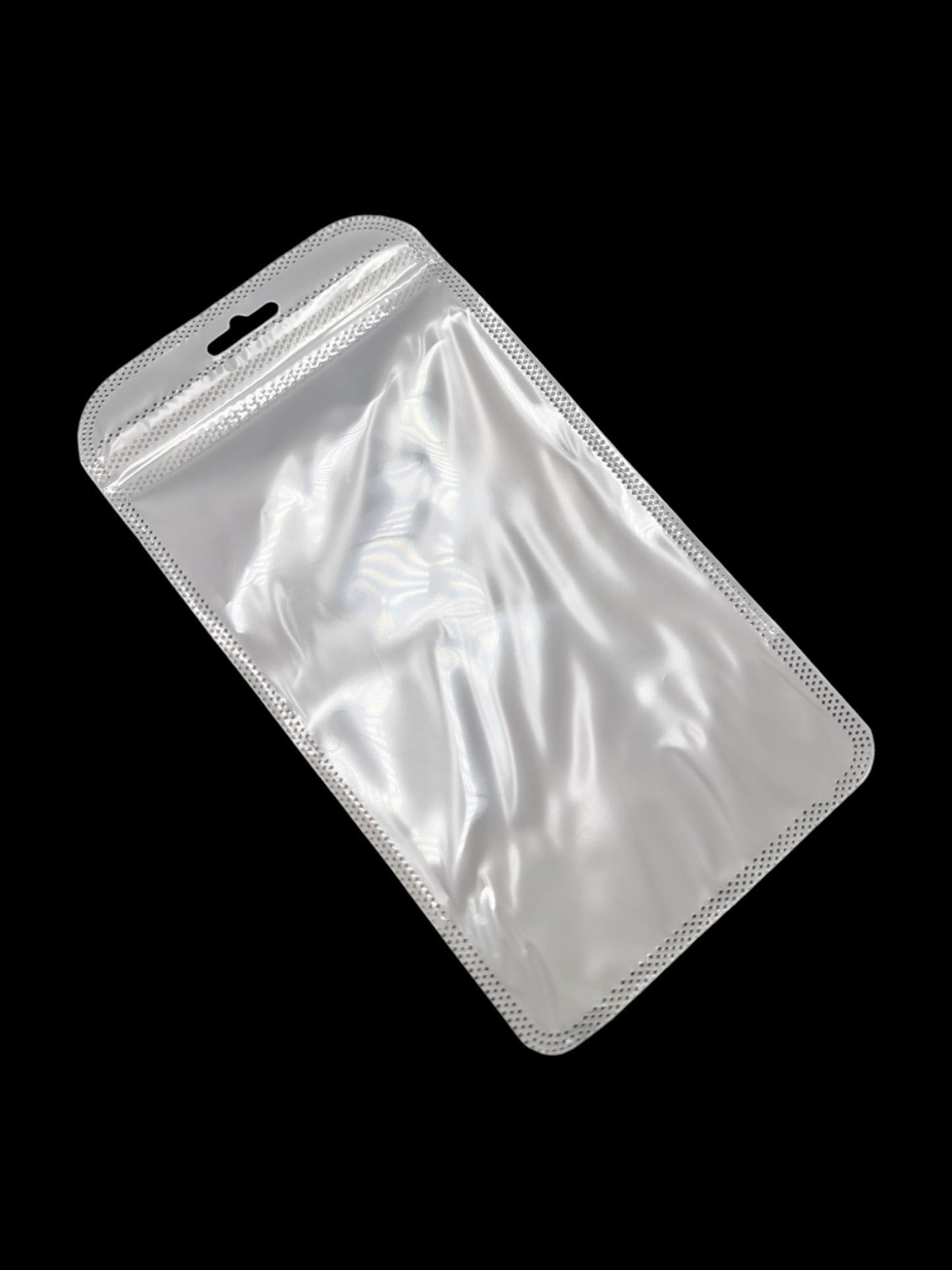PP Ziplock BAG - Transparent FRONT AND WHITE BACK - Outside ±10×18.5 Cm - Inside ±9×15.5 Cm - Thickness 60 Microns ±50-Piece
