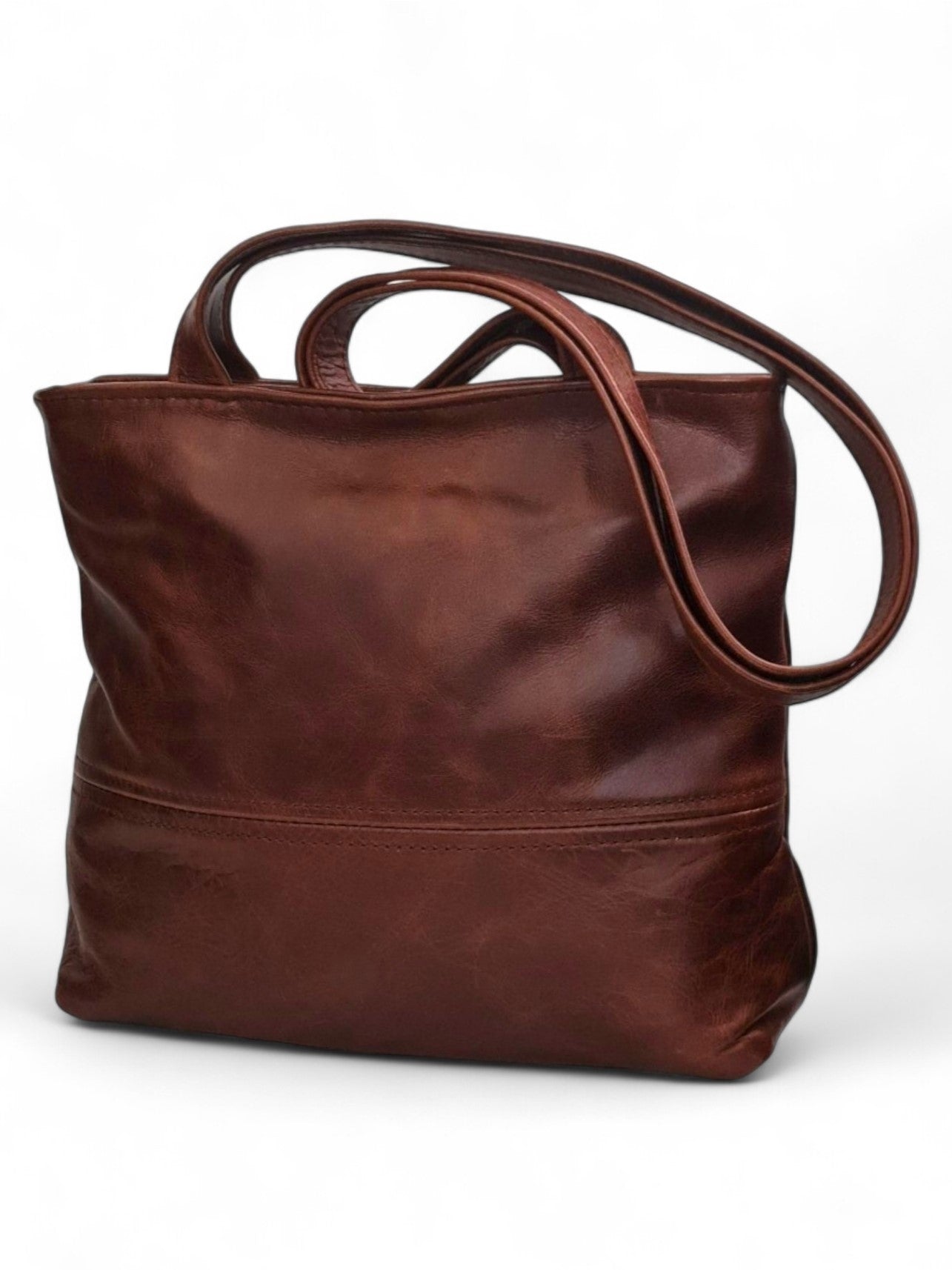 Leather BAG - BROWN ±26×29×10 Cm