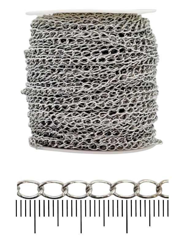 Chain - Silver, 4×7 mm, ±47 m