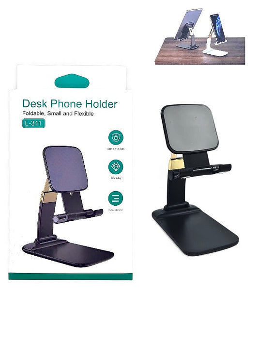 Desk Phone Holder - Zinc Alloy, Foldable