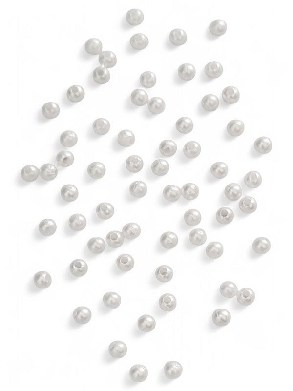 Beads - White, Size 4 mm, ±500 g/15000-Piece