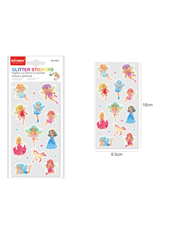 Motarro Glitter Stickers - 1 Sheet