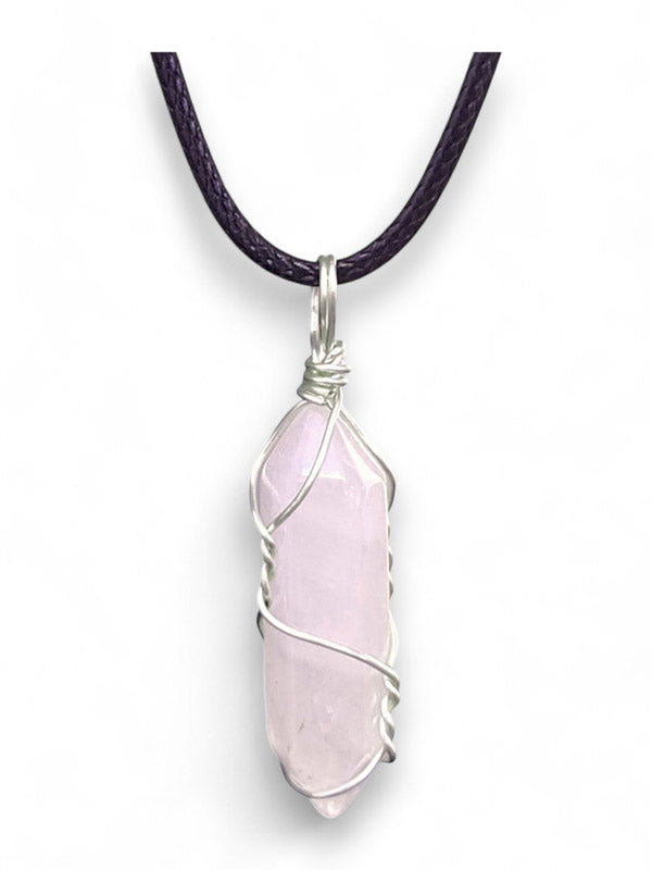 Earth Stone Beads - Wired Drop, Rose Quartz