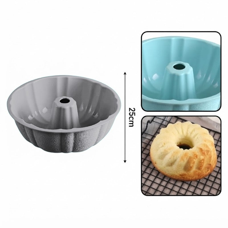Silicone RING CAKE MOULD - 25 cm - Grey