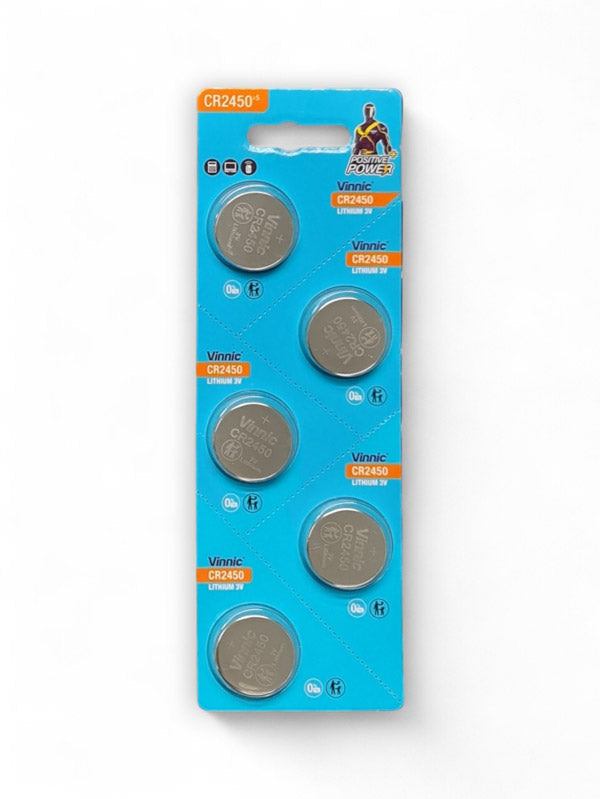 Vinnic Lithium 3V CELL Battery - Equivalent FOR ECR2450 - SIZE 24.5 mm×5 Mm