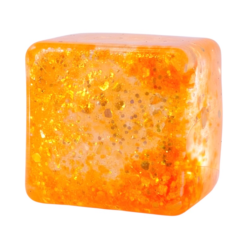 Squeeze TOY - Glitter - 5×5 Cm - Orange