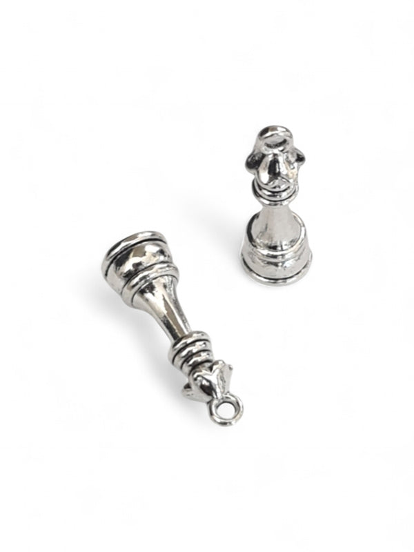 Metal Charm - Chess Piece ±22×7 mm ±25-Piece