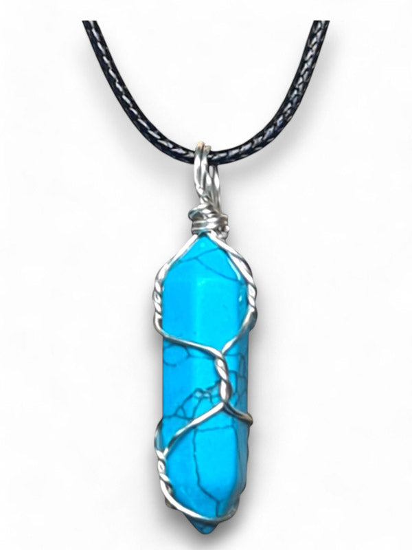 Earth Stone Beads - Wired Drop, Turquoise