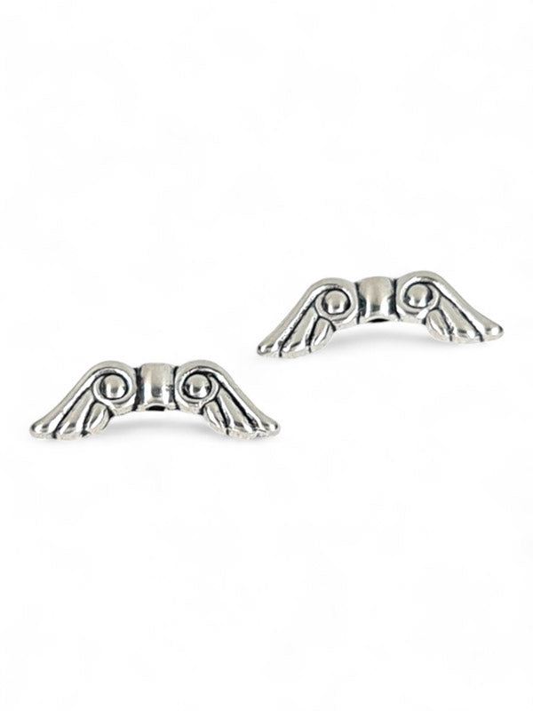 Metal Charm - Wings ±5×16 mm ±50-Piece (image On 2 Sides)