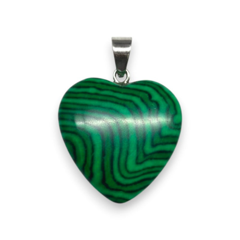 Synthetic STONE - HEART - GREEN - 20 Mm