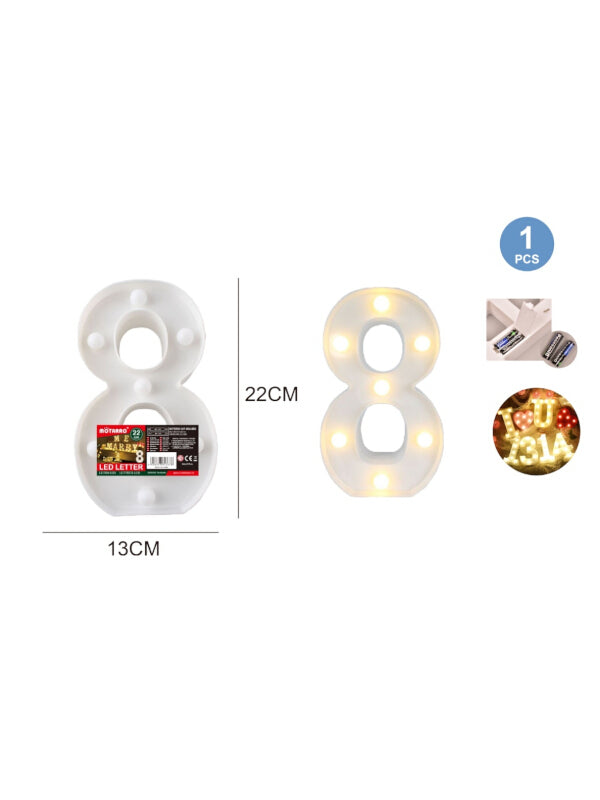 Motarro LED Numbers Light - 22 cm