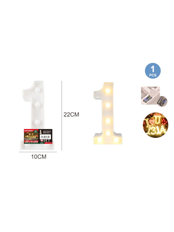 Motarro LED Numbers Light - 22 cm