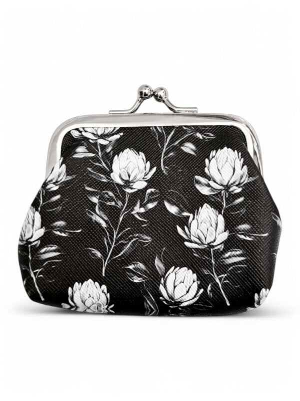Protea PURSE - BLACK - ±7.5×9.5×2 Cm