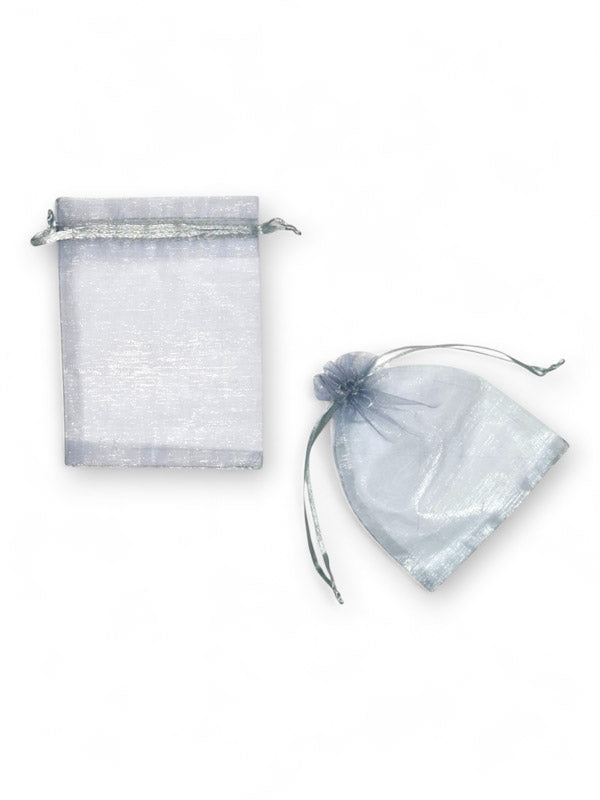 Organza Bag - Grey, 7×9 cm ±12-Piece