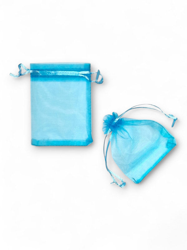 Organza Bag - Light Blue, 7×9 cm ±12-Piece