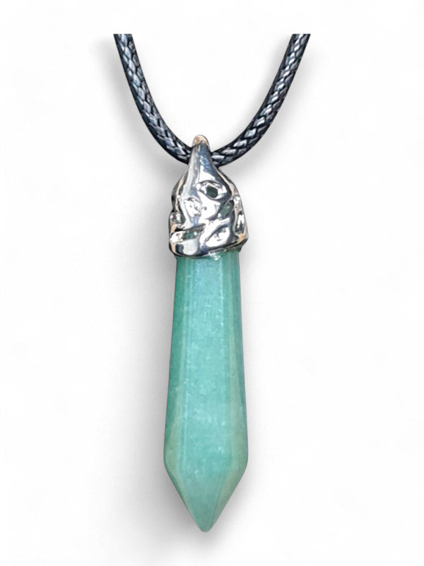 Earth Stone Beads - Hexagon Drop, Aventurine