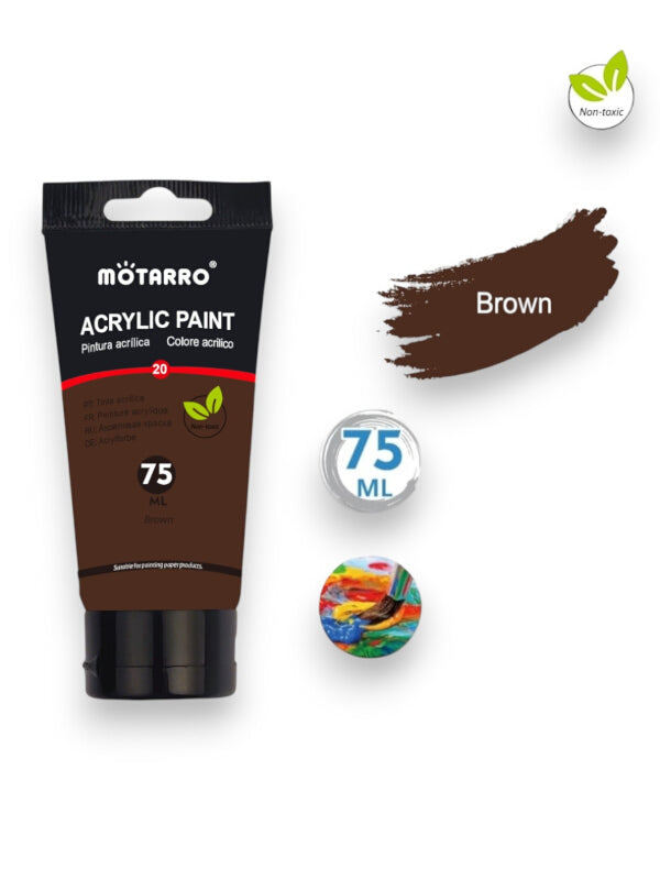 Motarro Acrylic Paint - Brown, 75 ml