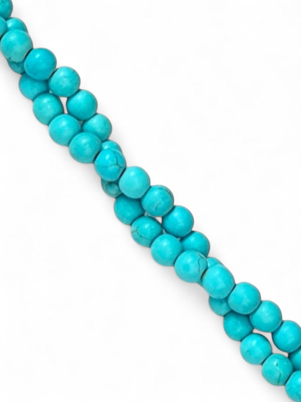 Synthetic Aged Stone - Turquoise, 6 mm ±65-Piece