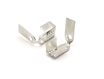 Finding - Leather Ribbon Crimp 4 x 4.0 mm - Nickel Plated