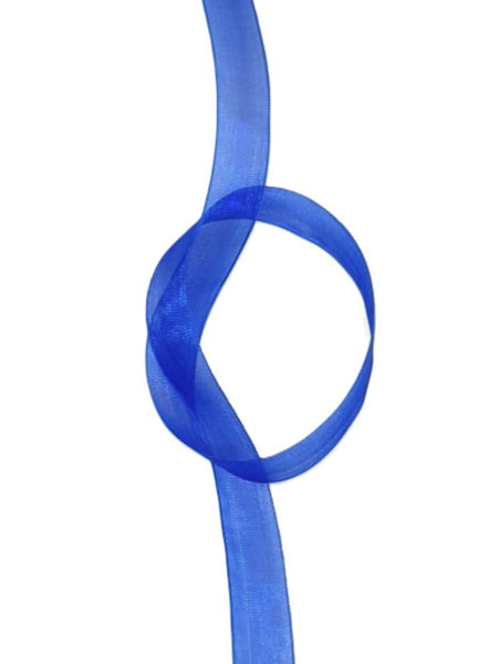 Organza Ribbon - 9 mm Royal Blue