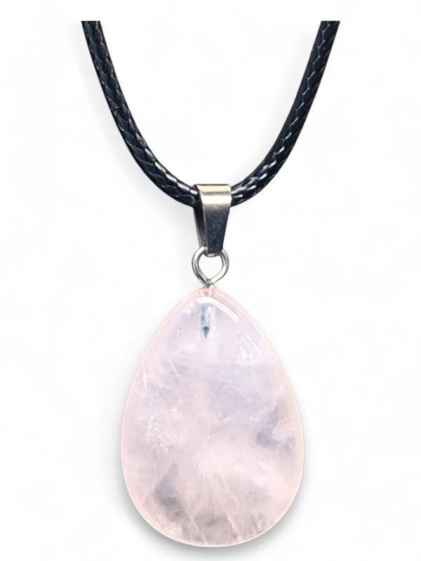 Earth Stone Beads - Teardrop, Rose Quartz