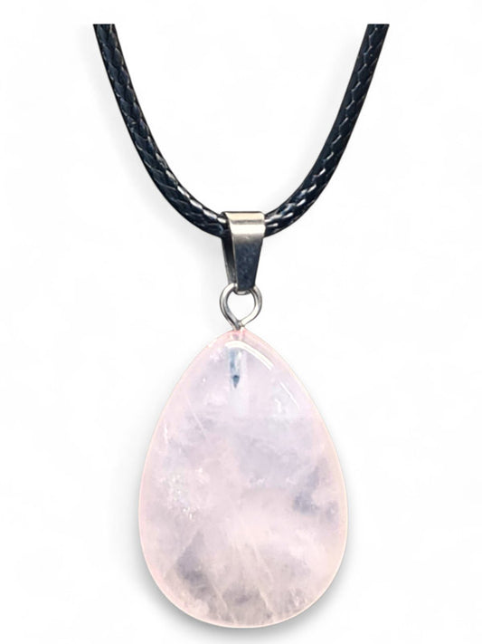 Earth Stone Beads - Teardrop, Rose Quartz