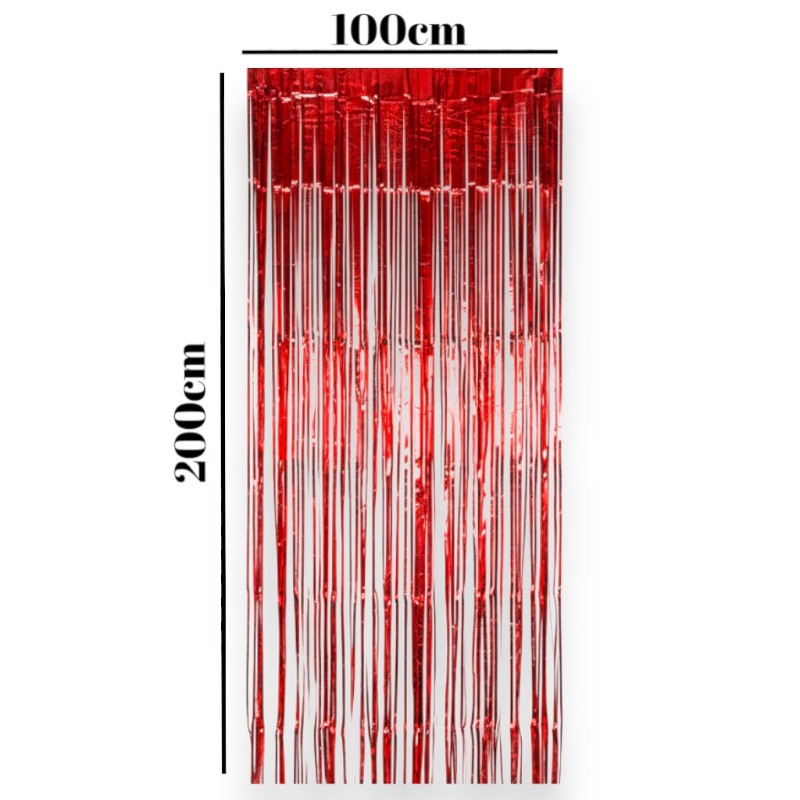 PARTY FOIL Curtain - RED - 100 cm×200 Cm