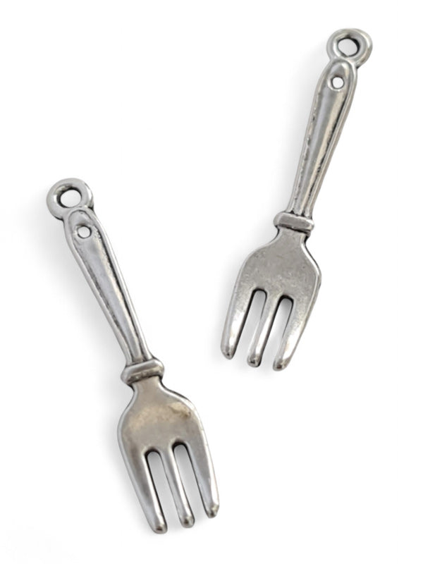 Metal Charm - Forks ±28×11 mm ±100-Piece