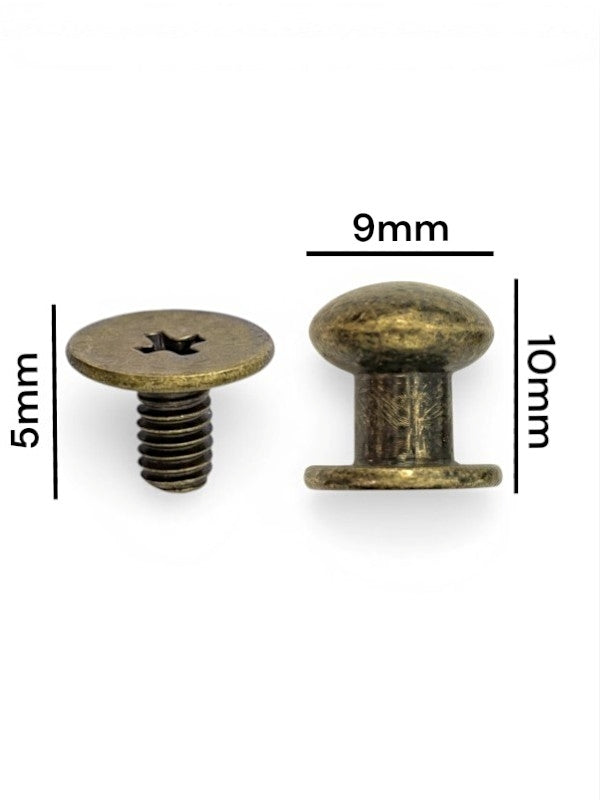 Binding Post - Antique Brass - 9 mm - - ±30 Sets