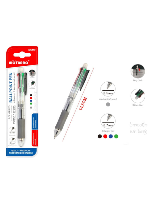 Motarro Multipen And Pencil - 0.7 mm And 0.5 mm