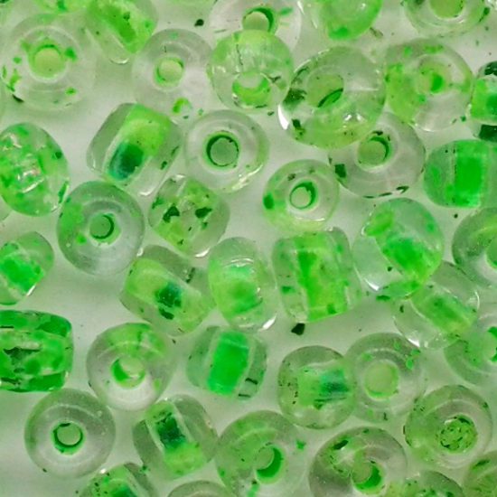 Seed Beads - Size 6/0, Inside Colour Green