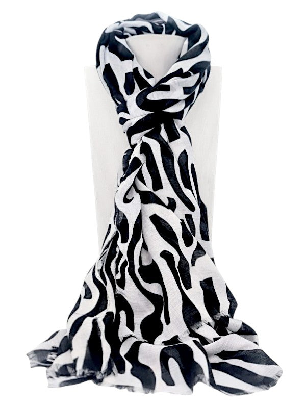 Scarf - Black, ±184×91 cm
