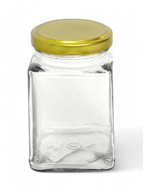 Glass Jar - Metal Gold Lid, 100 ml, ±70×50 mm