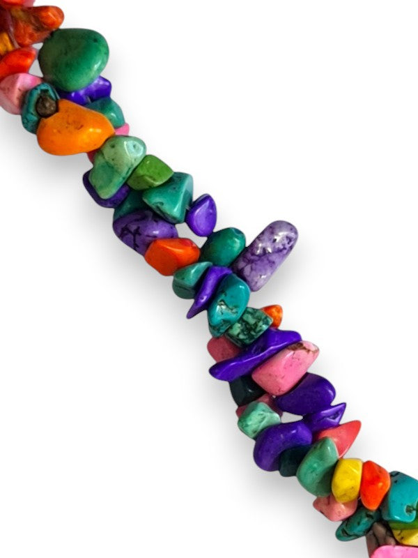 Semi - Precious Stone Beads - Small Chips, Mixed Turquoise, ±5 - 8 mm