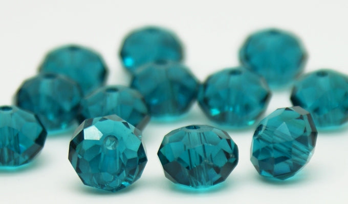 Glass Crystal Rondelle Transparent Faceted 3x4 mm (hole 1.0 mm)