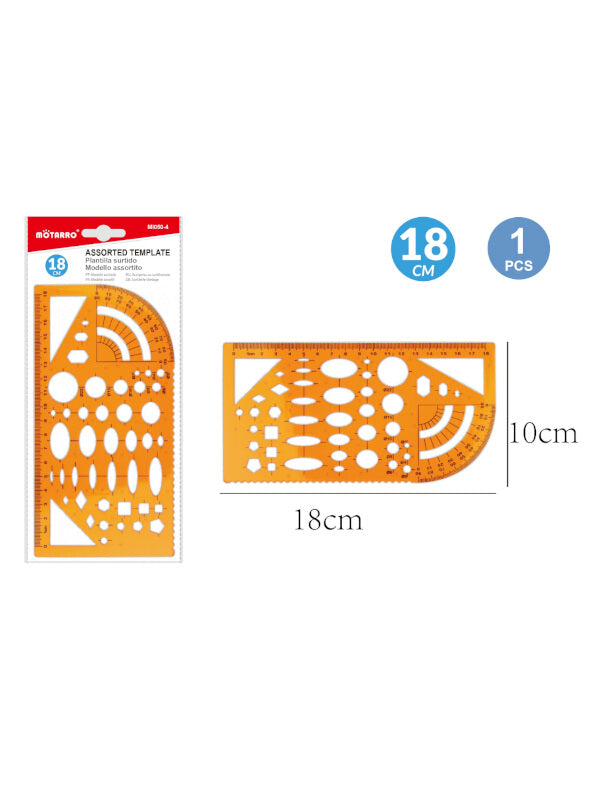 Motarro Assorted Template - Orange, 18 cm