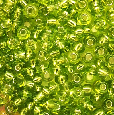 Seed Beads - Size 6/0, Silverlined Lime