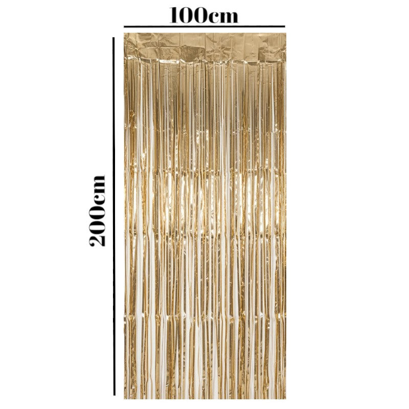 PARTY FOIL Curtain - Champagne GOLD - 100 cm×200 Cm