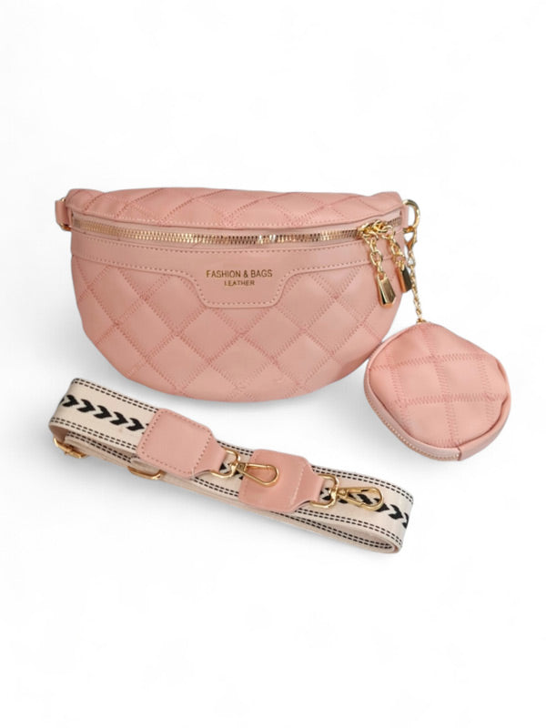 Ladies Moon Bag - Pink ±15×24×8 cm