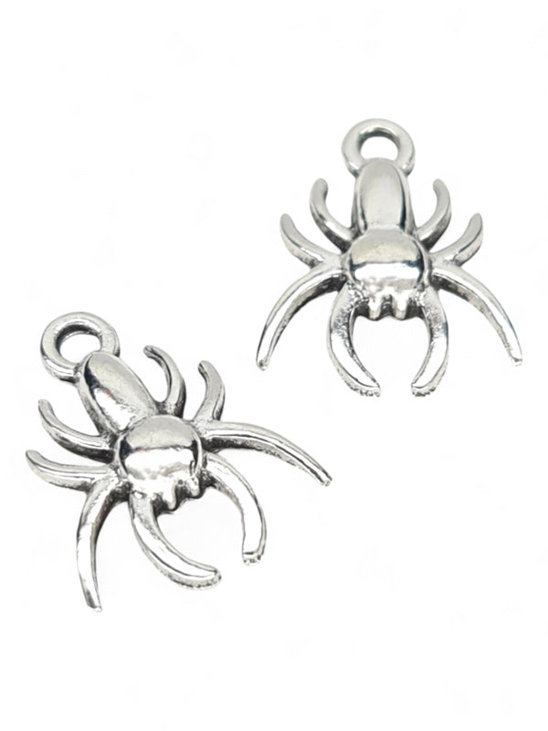 Metal Charm - Spider ±23×20 mm ±50-Piece (image On 1 Side Only)